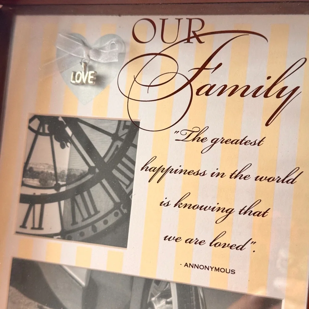 New Vintage Shadowbox Photo Frame Wood 4x6 3x3 Double‎ Picture Display